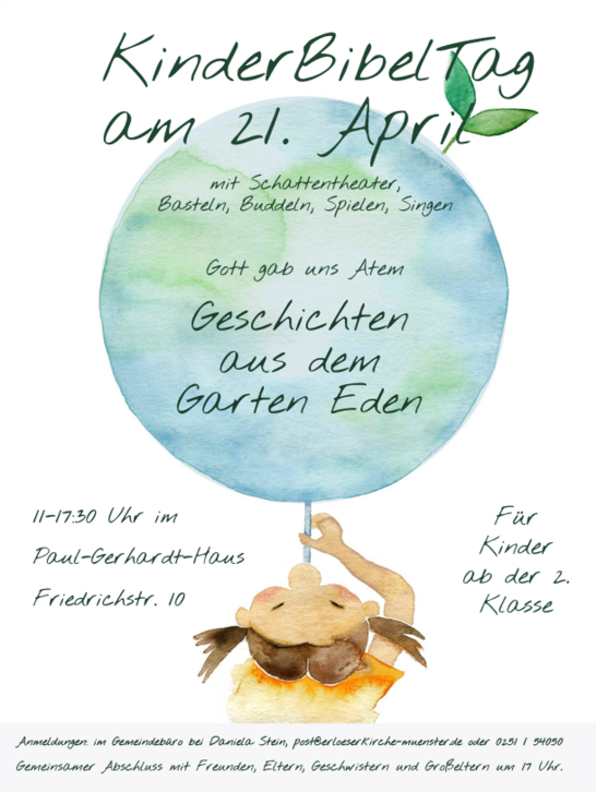 Kinderbibeltag am 21.4.2018 im Paul-Gerhardt-Haus